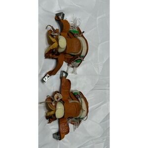Lot Of 2 TOY, HANDMADE, VINTAGE, SAMPLE, DETAILED SADDLE‎ 5X3X3 INCHES